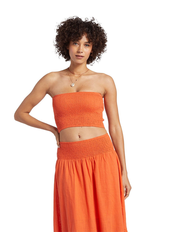 Billabong Keep It Simple Crop Top - Coral