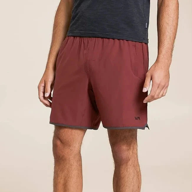 RVCA Yogger Stretch Contrast 17" Short - Red Earth