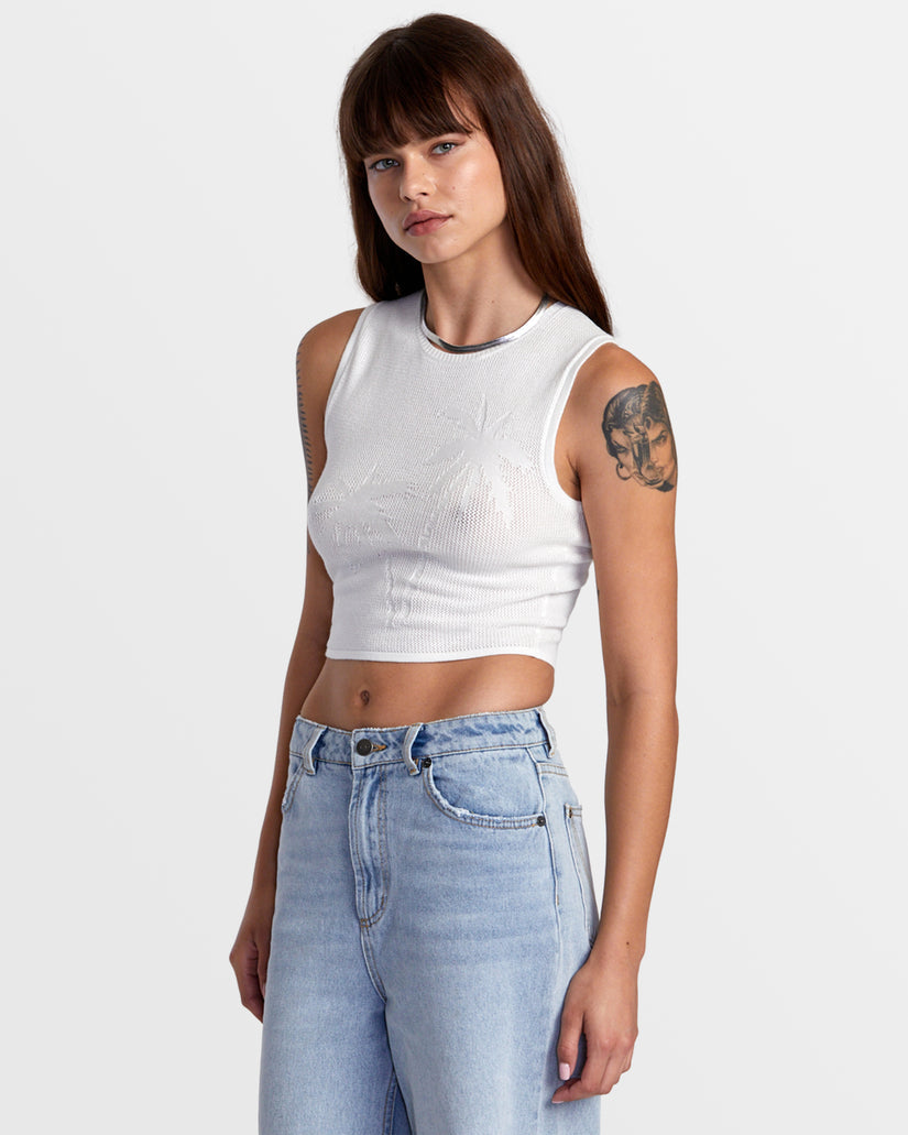 RVCA Selects Shiver Sweater Tank - Whisper White