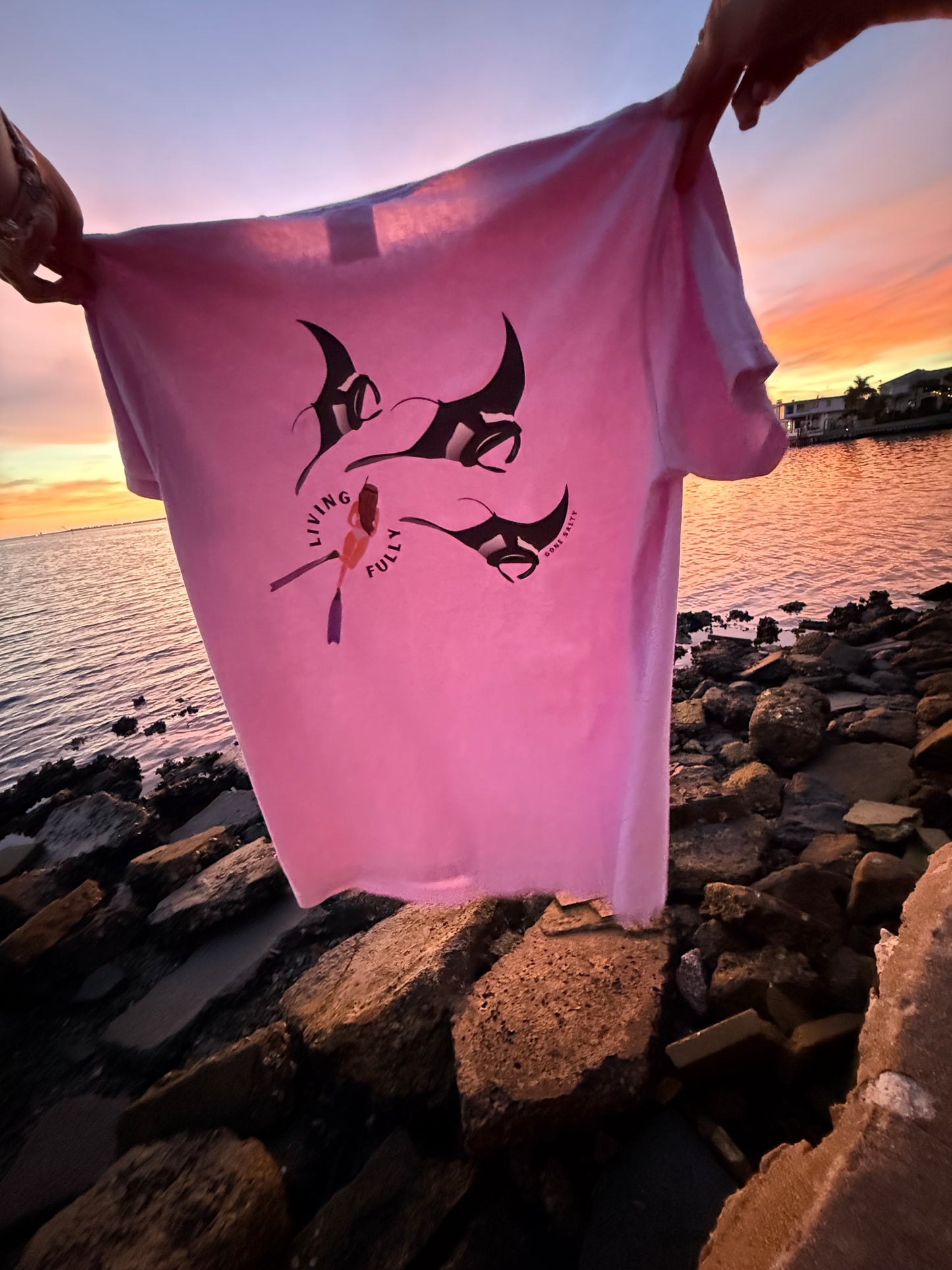 Gone Salty Living Fully Tee - Lavender