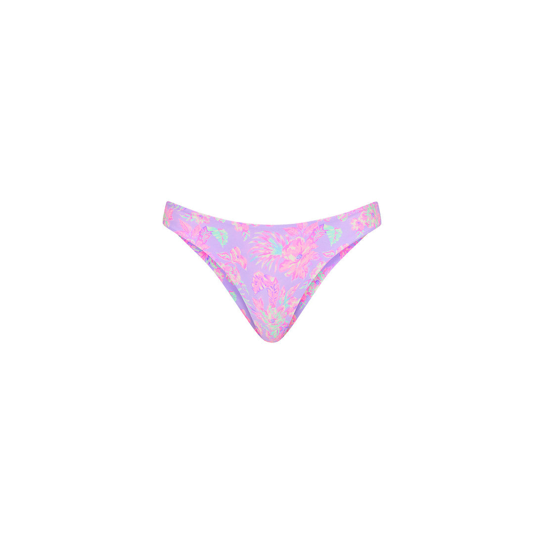Kulani Kinis Minimal Full Coverage Bikini Bottom - Lilac Love (Postcard Promises Collection)