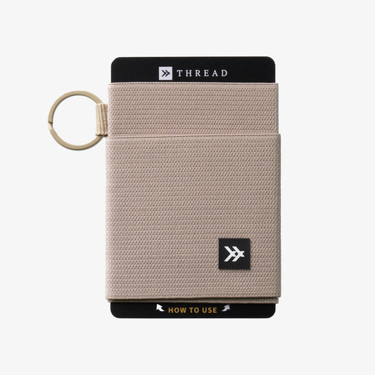 Thread Wallets Sand Tan Elastic Wallet