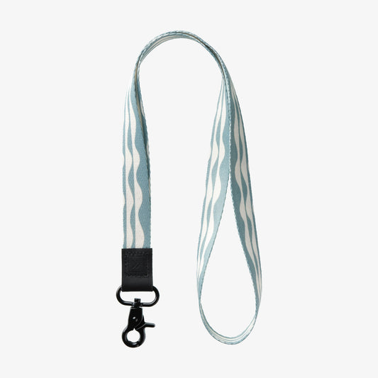 Thread Wallets Wavy Green & White Neck Lanyard