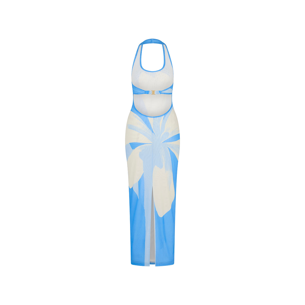 Kulani Kinis Halter Mesh Maxi Dress - Blue Oasis (Espresso Island Collection) by Kulani Kinis