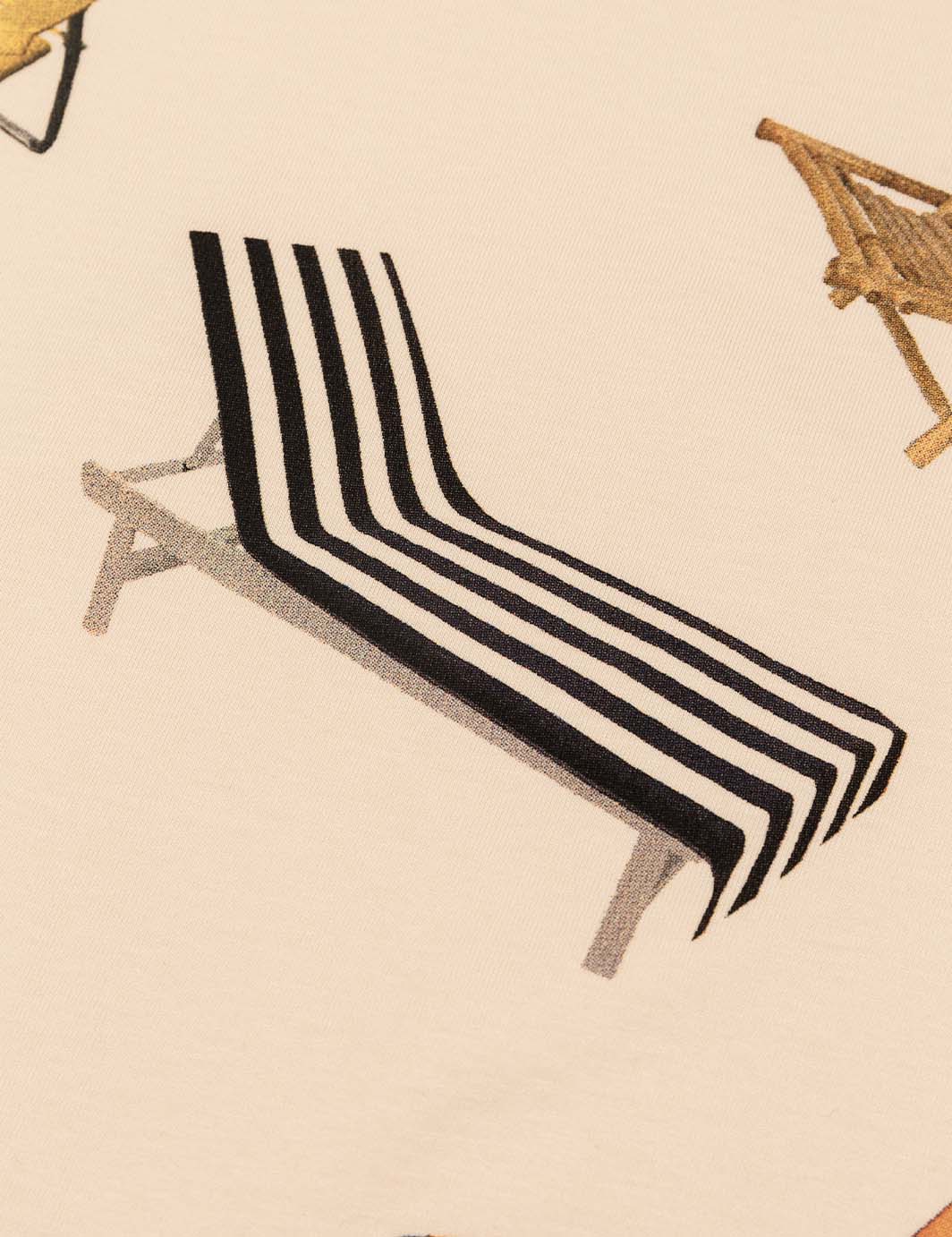 Duvin Beach Chairs Crop Tee - Antique