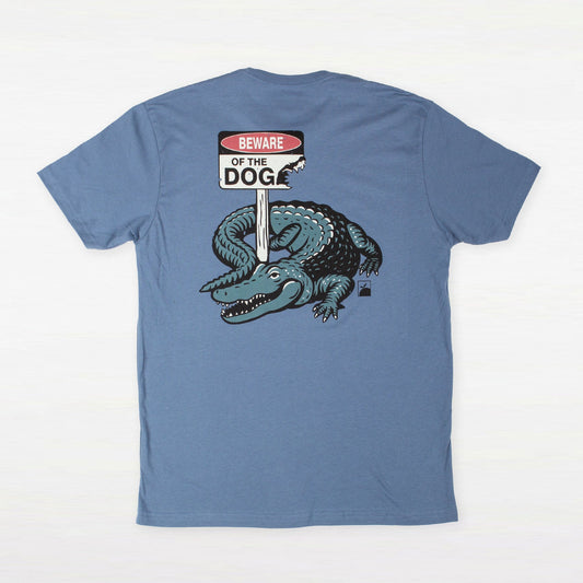 Flomotion Beware of Dog Tee - Jean Blue by Flomotion