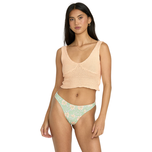 Billabong Cade Crochet Sweater Tank - Light Peach