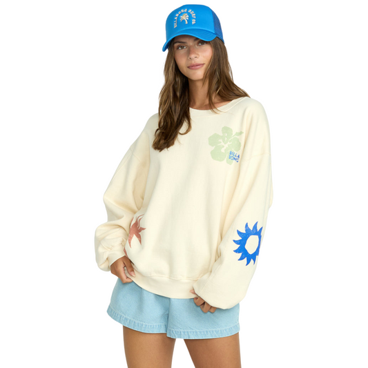 Billabong Water Signs Kendal Crewneck Sweatshirt - Whitecap