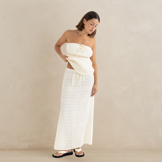 Rhythm Sandy Cove Midi Skirt - Natural