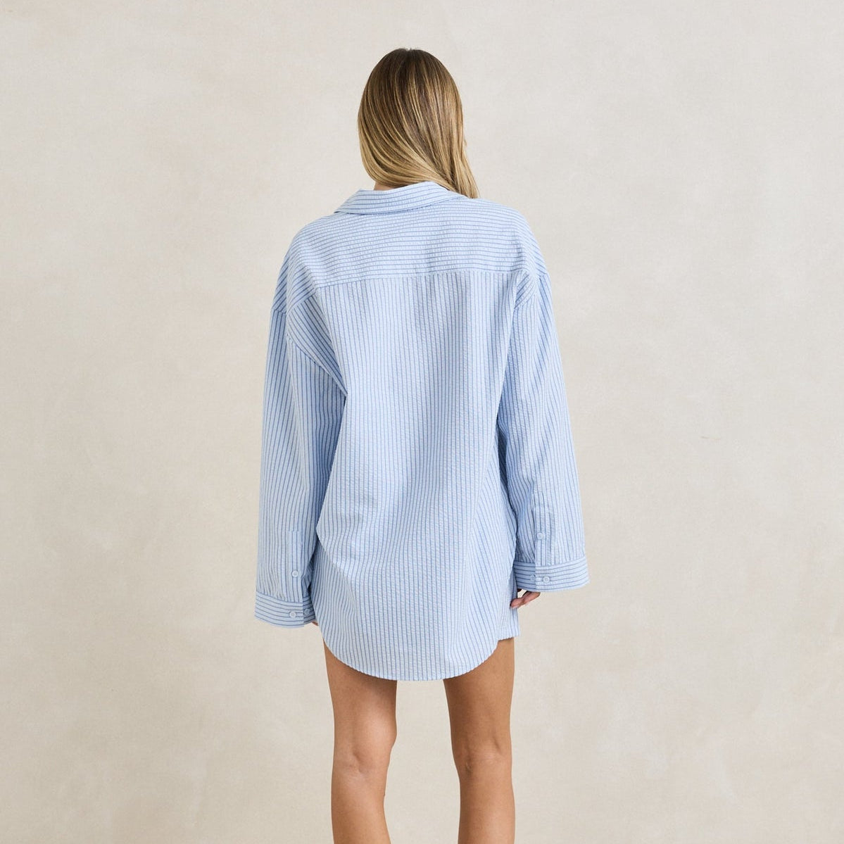 Rhythm Overswim Stripe Shirt - Blue by Rhythm - Blue