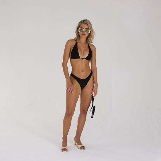 Kulani Kinis Minimal Full Coverage Bikini Bottom - Moonlight Black