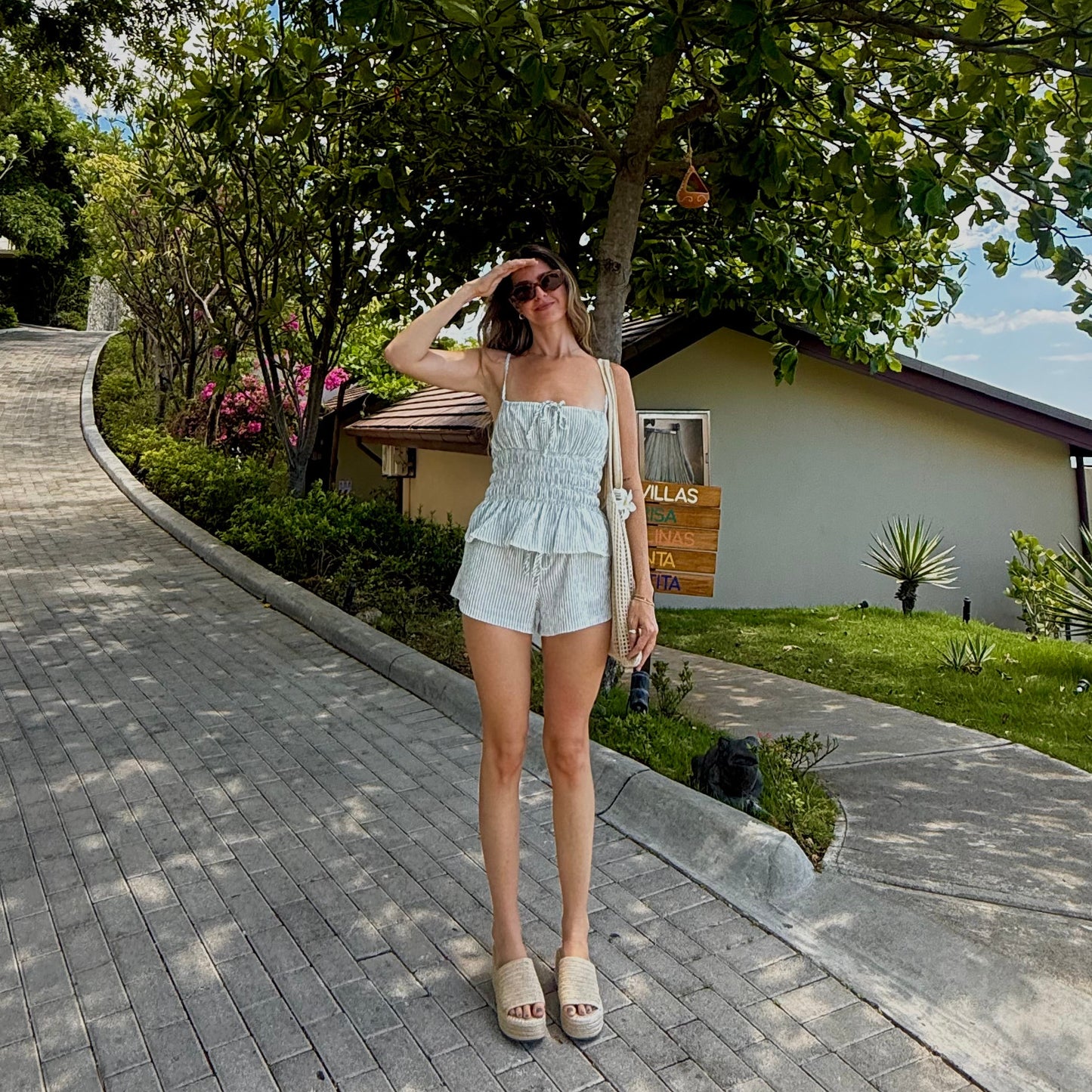 Rhythm Driftwood Stripe Overswim Short - Cream by Rhythm