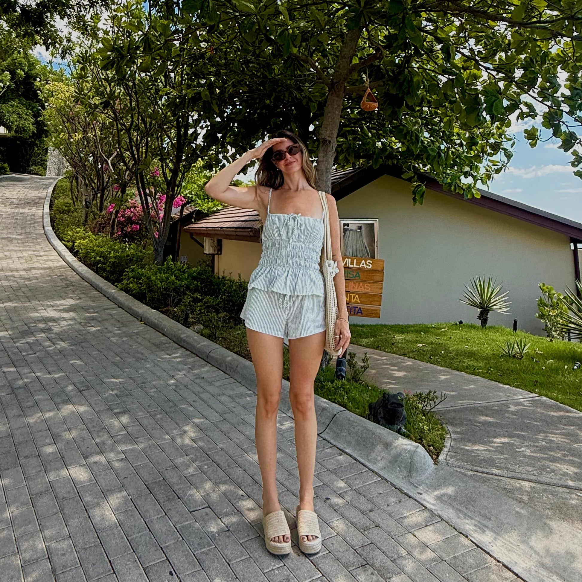 Rhythm Driftwood Stripe Overswim Short - Cream by Rhythm