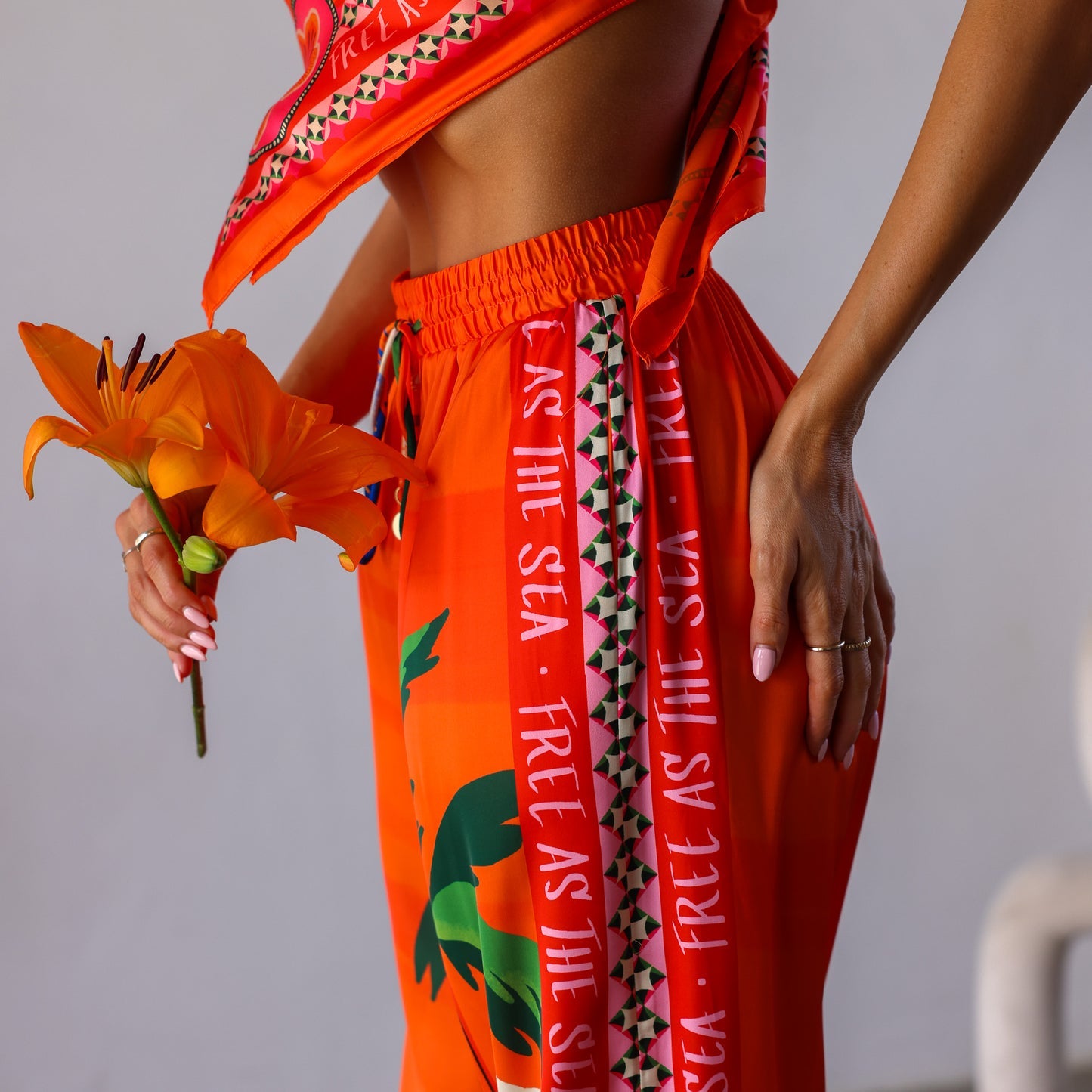 Kulani Kinis Draw String Resort Pants - Golden Daze (Golden Daze Collection)