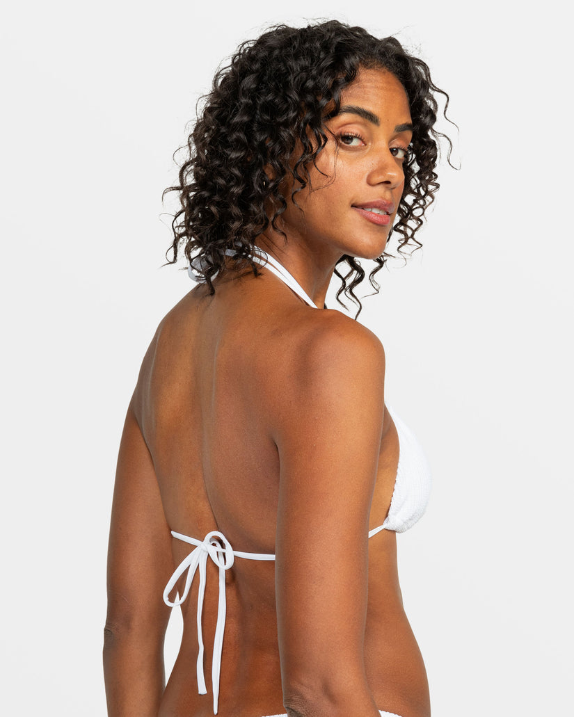 Roxy Aruba Tiki Triangle Bikini Top - Bright White