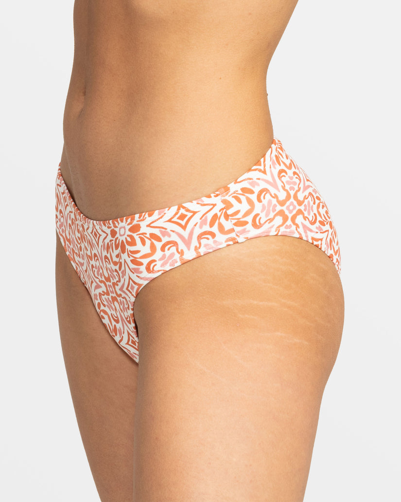 Roxy Fresco Tile Hipster Bikini Bottoms - Cloud Dancer Fresco Tile