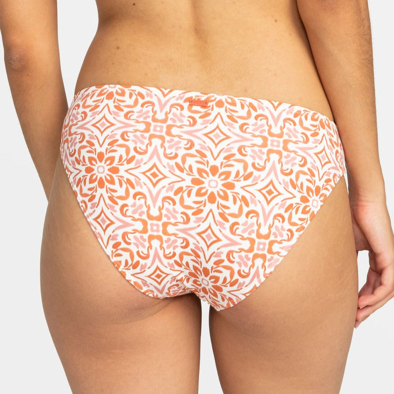 Roxy Fresco Tile Hipster Bikini Bottoms - Cloud Dancer Fresco Tile