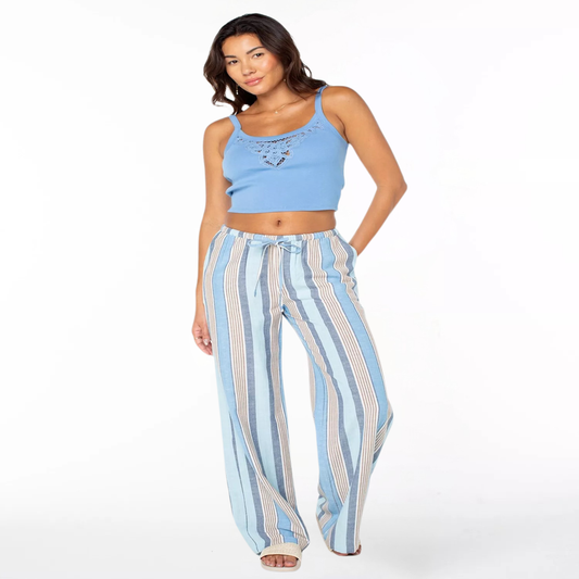 Roxy Iyla Pant - Silver Lake Boardwalk Stripe