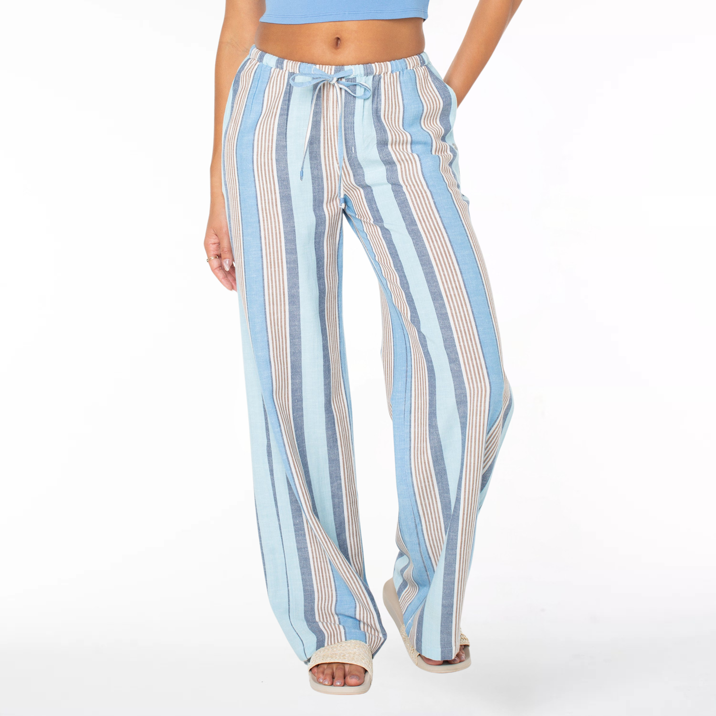 Roxy Iyla Pant - Silver Lake Boardwalk Stripe