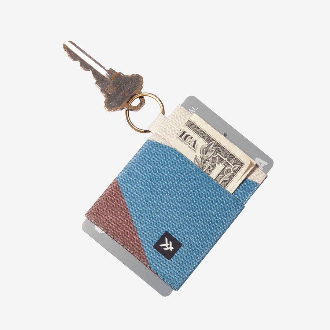 Thread Wallets Fine Line Blue Elastic Wallet