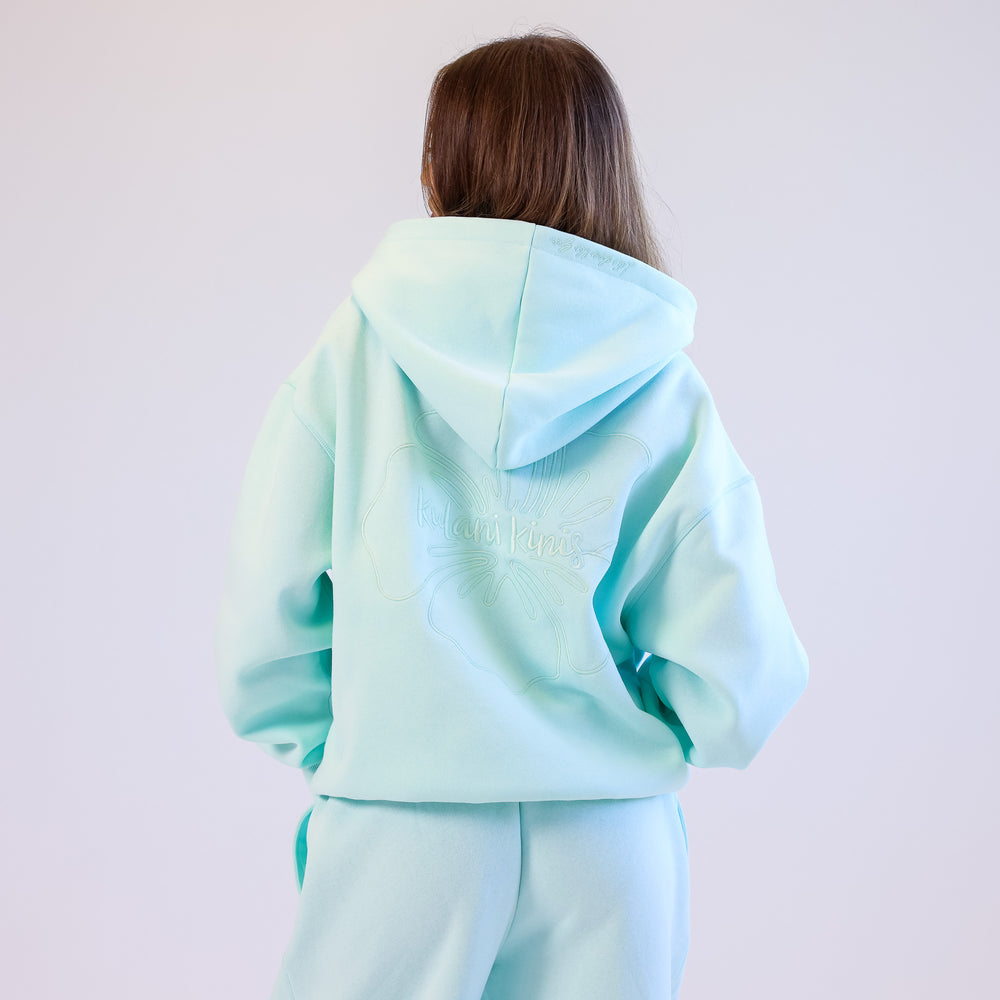 Kulani Kinis Embroidered Hoodie - Jelly Mint