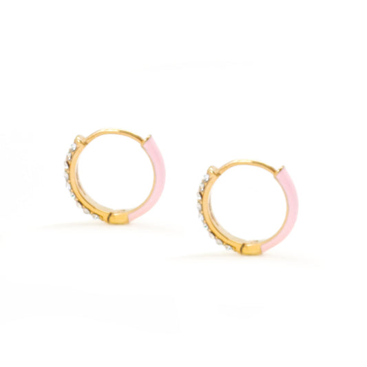Salty Cali Gleam Mini Hoops - Pink