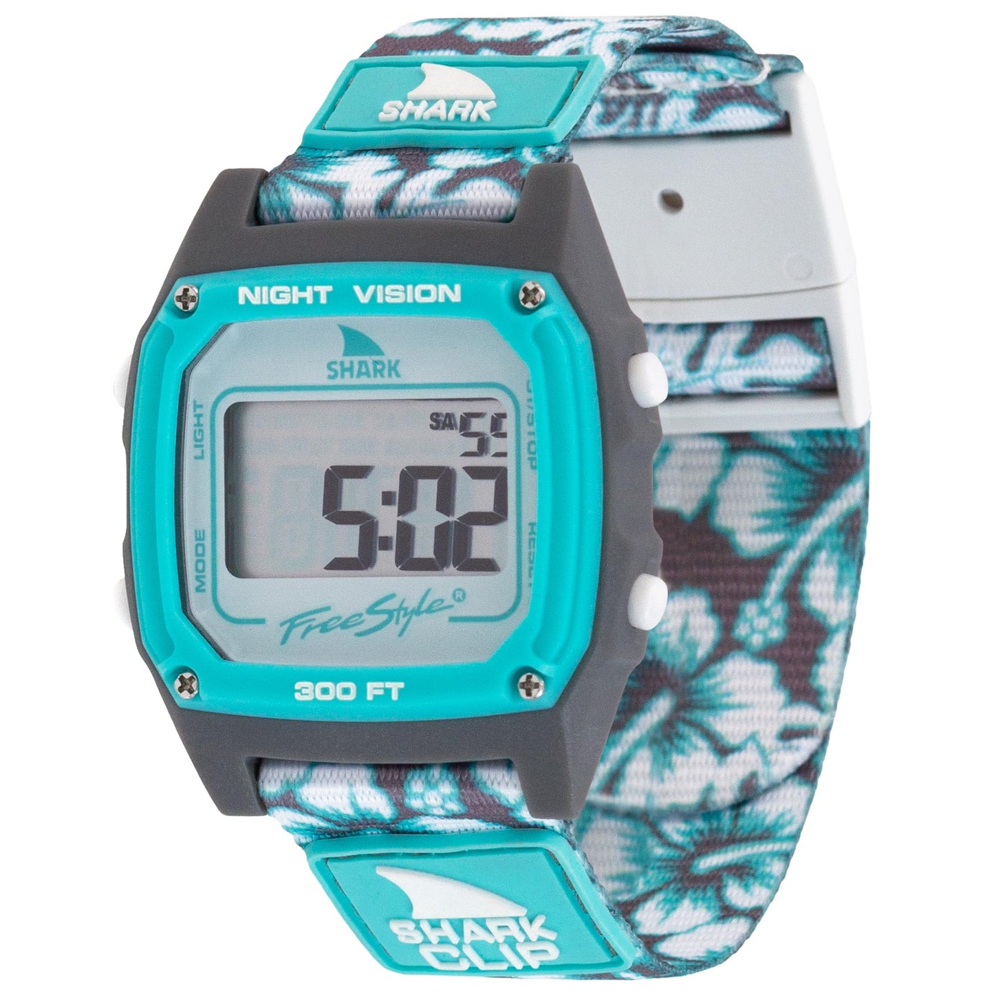 Freestyle Shark Classic Clip Watch - Aqua Hibiscus