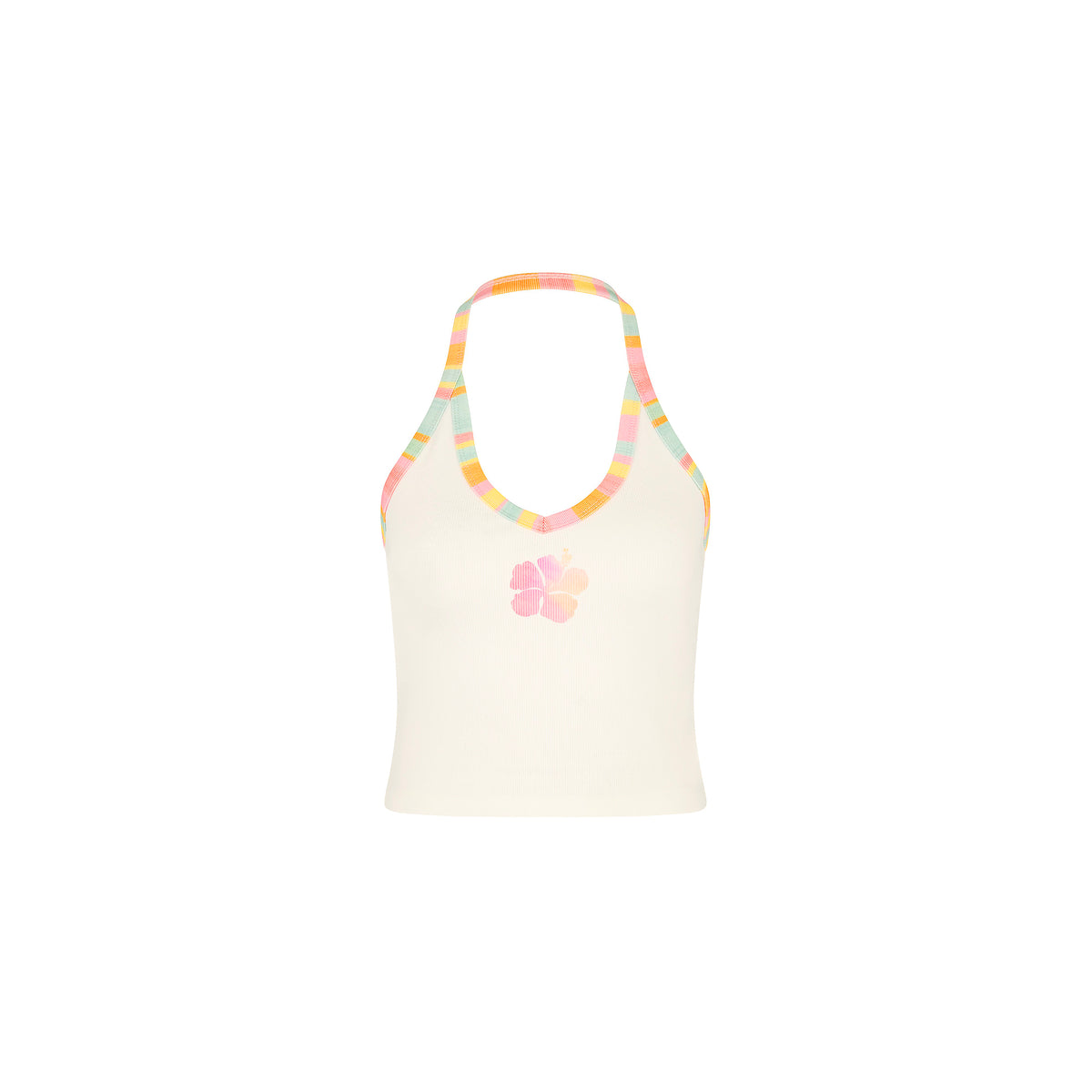 Kulani Kinis Printed Dip Halter Tank - Summer Sundae by Kulani Kinis