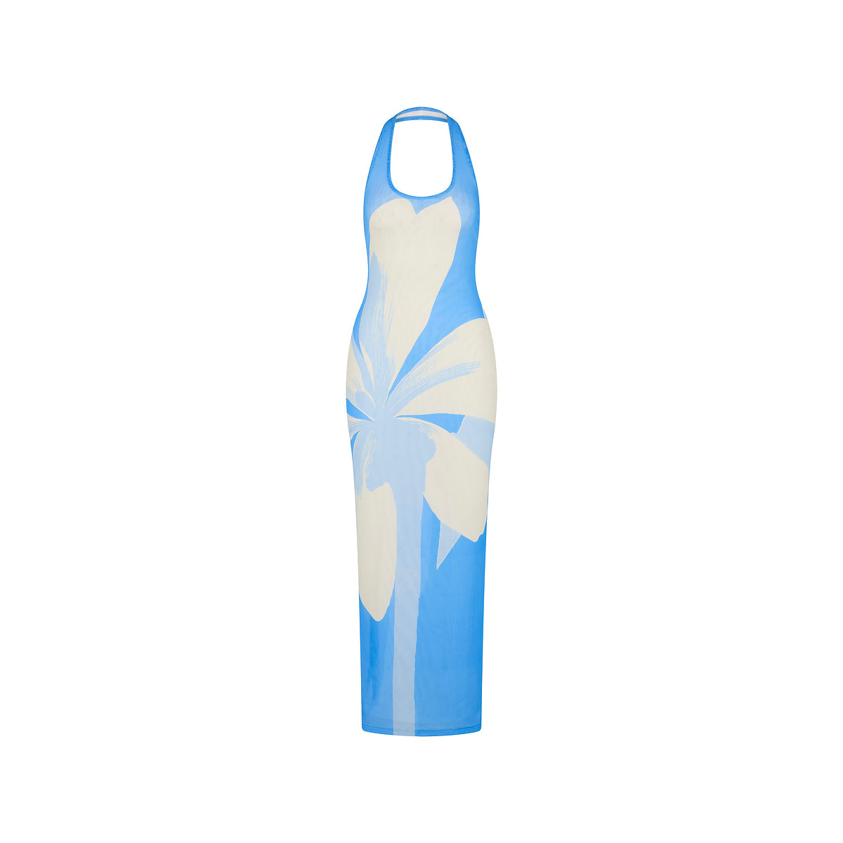 Kulani Kinis Halter Mesh Maxi Dress - Blue Oasis (Espresso Island Collection) by Kulani Kinis