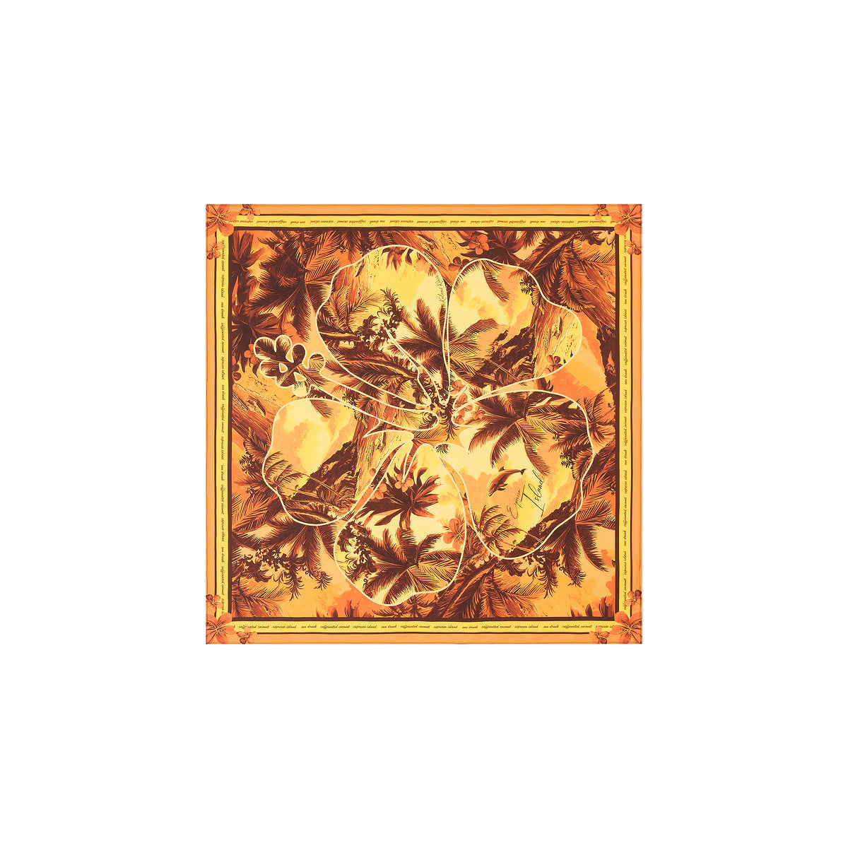 Kulani Kinis Summer Bandana Scarf - Vintage Vacay (Espresso Island Collection)