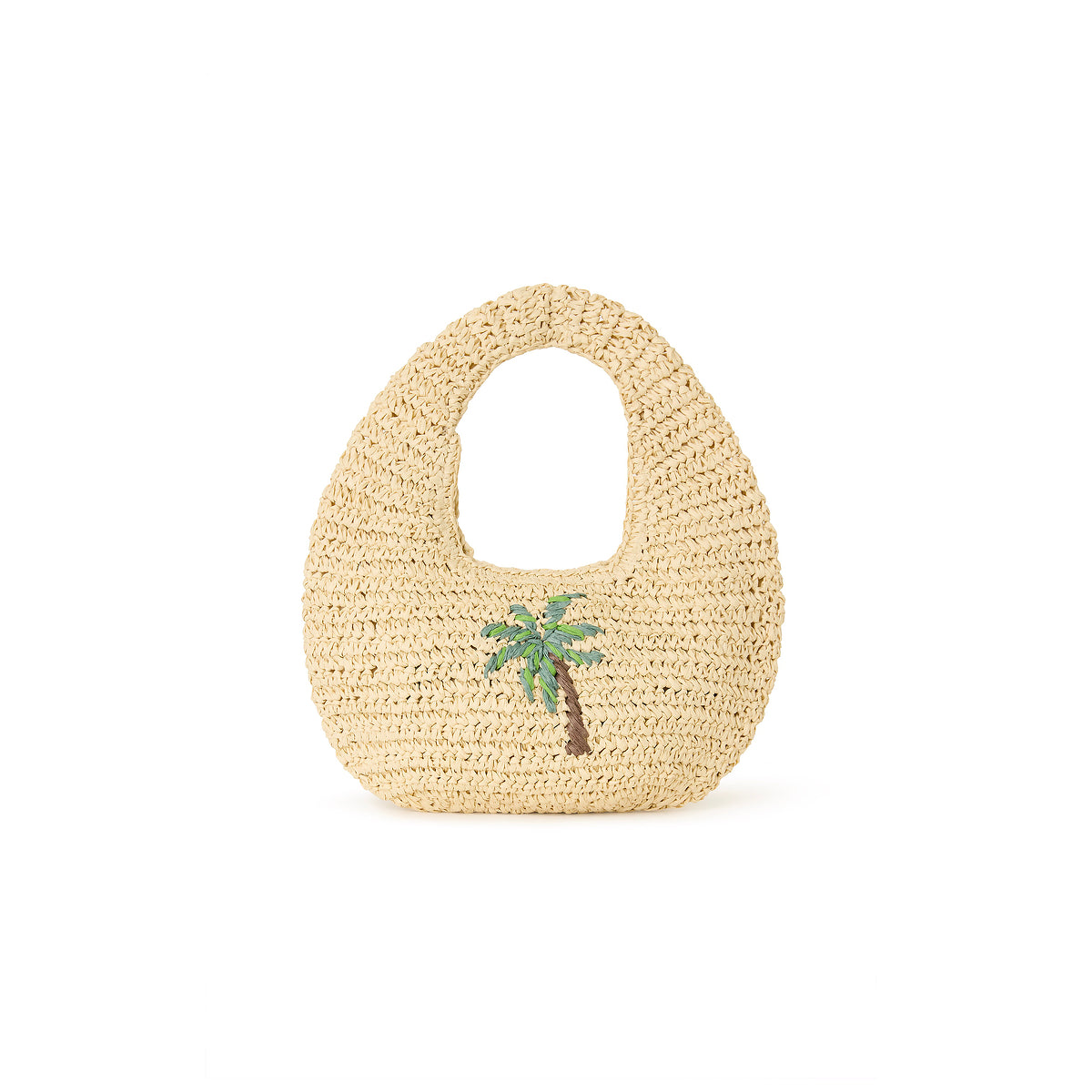 Kulani Kinis Straw Mini Bag - Palm Breeze (Espresso Island Collection)