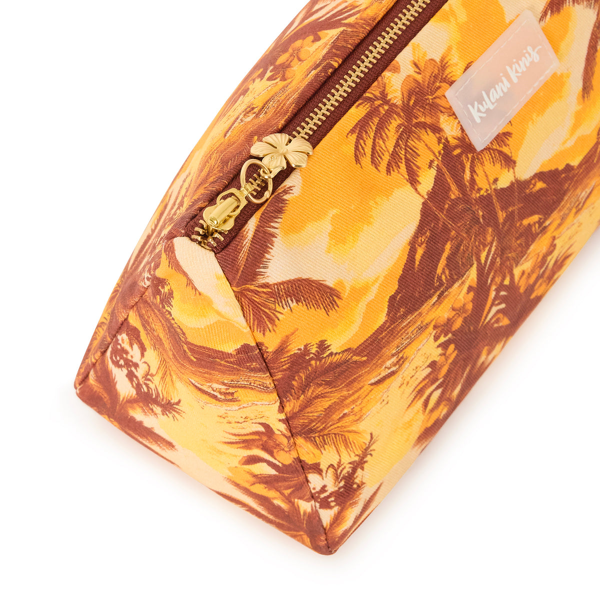 Kulani Kinis Beach Pouch - Vintage Vacay (Espresso Island Collection) by Kulani Kinis