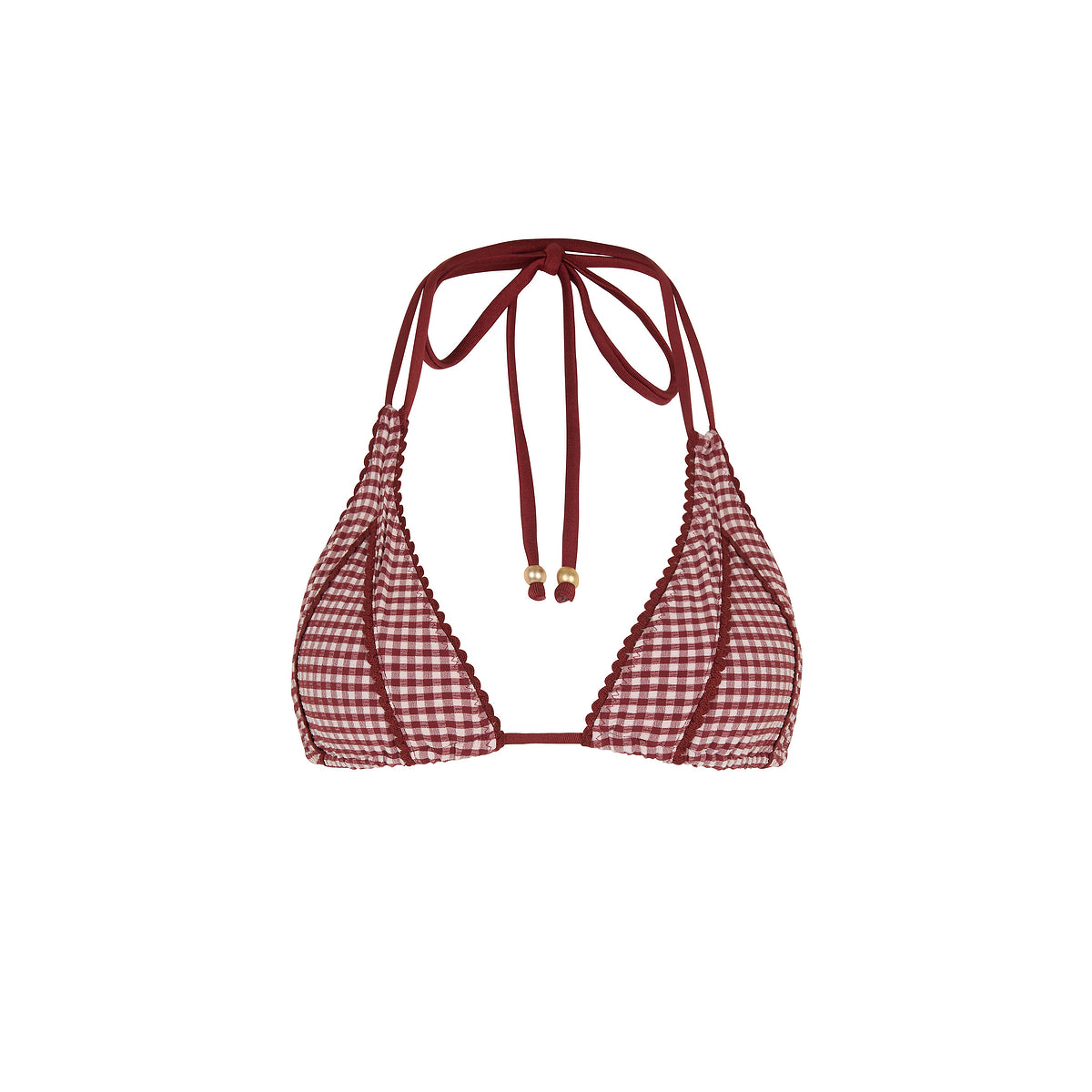 Kulani Kinis Decorative Panel Halter Bikini Top - Coco Kisses (Espresso Island Collection)