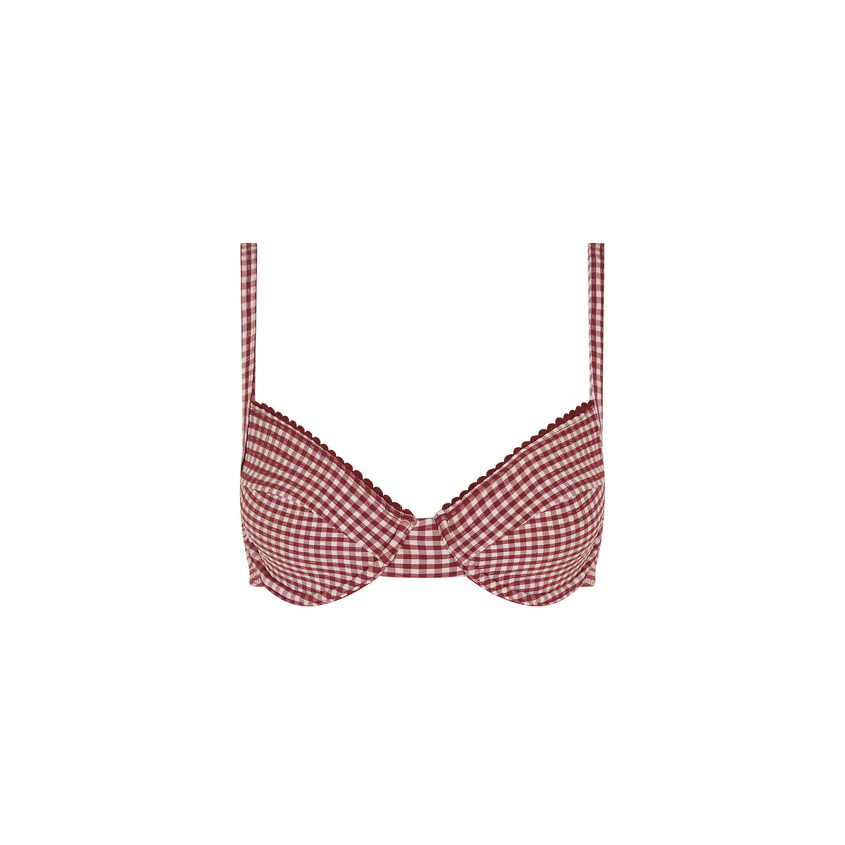 Kulani Kinis Decorative Ditzy Underwire Bra Bikini Top - Coco Kisses (Espresso Island Collection)