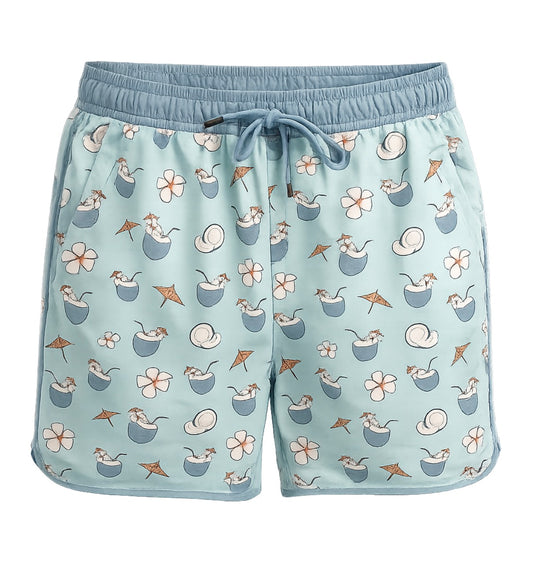 Toothy Pina Colada Volleyshort - Blue