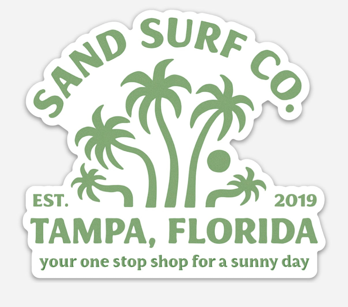 Sand Surf Co. Twisted Palms Sticker by Sand Surf Co.