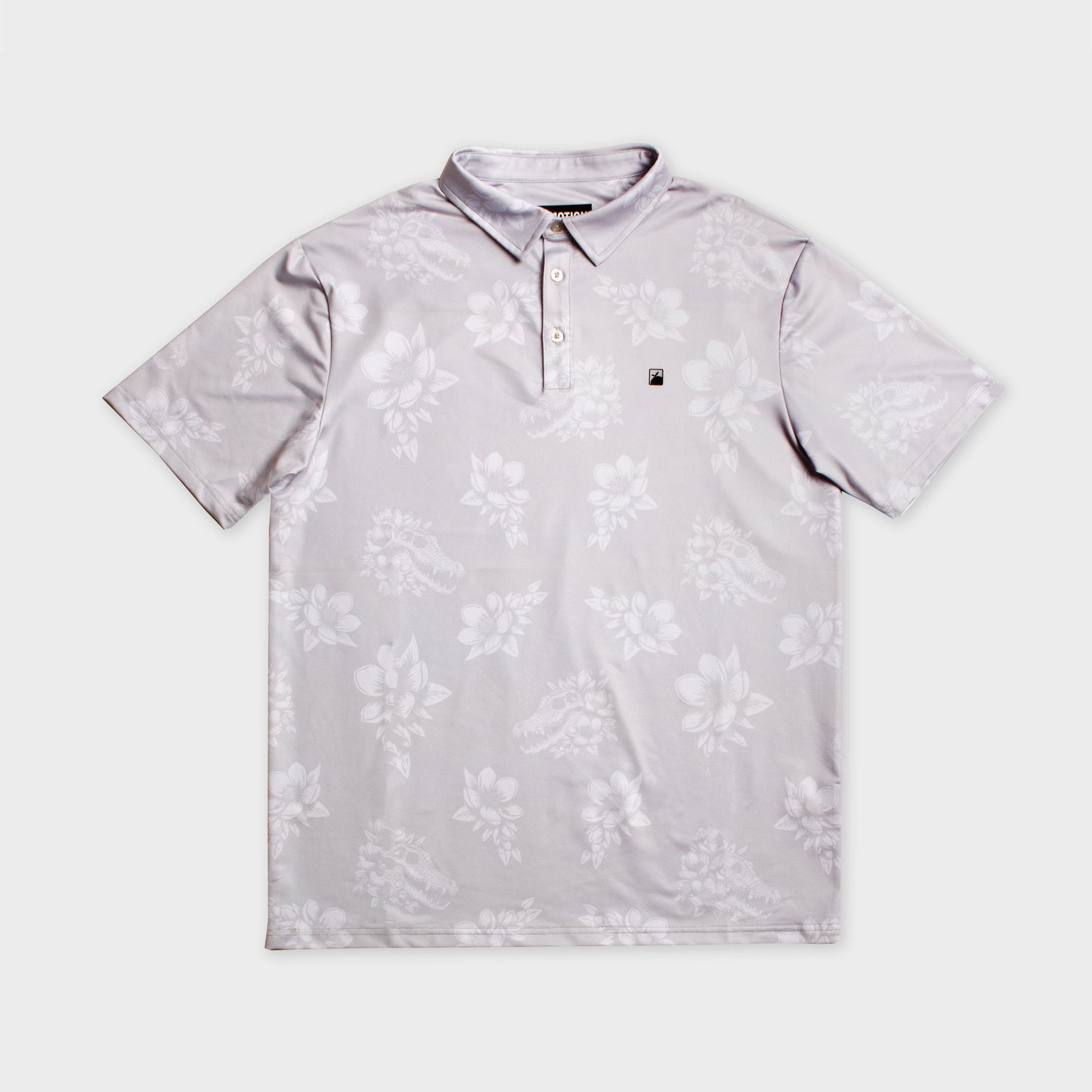 Flomotion Gator Grunge Polo - Silver