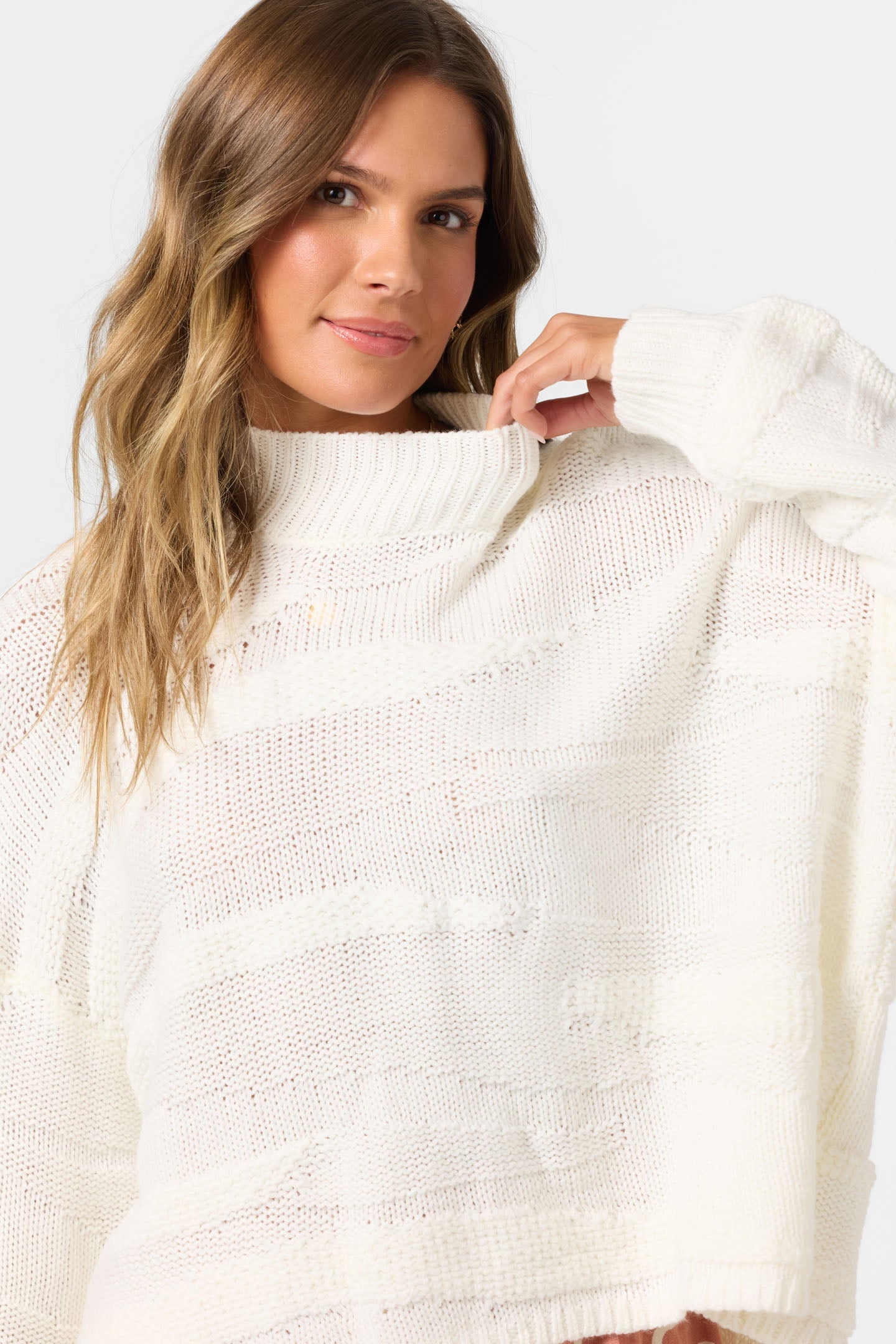 O'Neill Kastalyn Long Sleeve Sweater - Winter White