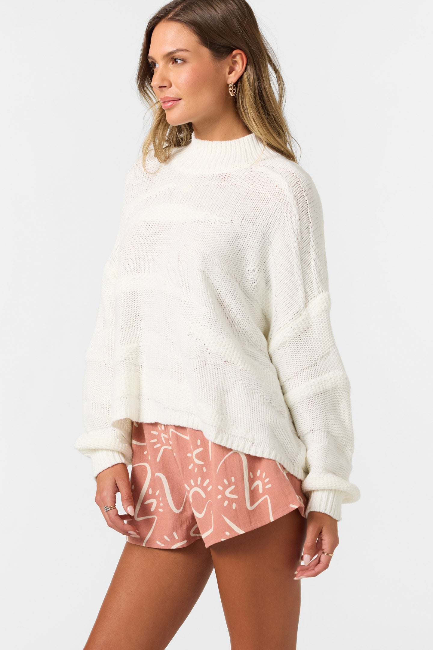 O'Neill Kastalyn Long Sleeve Sweater - Winter White