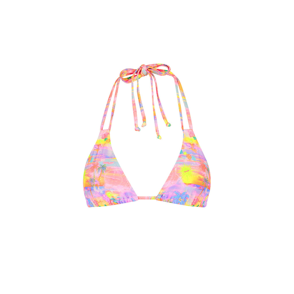 Kulani Kinis Halter Bralette Bikini Top - Sunset Universe (Bubblegum Galaxy Collection)