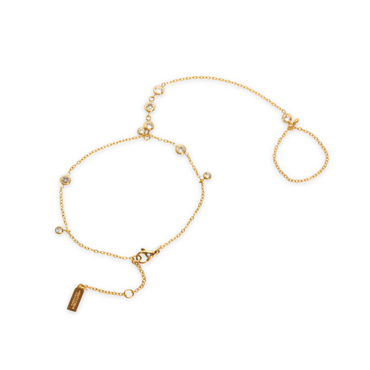 Salty Cali Hand Chain Bracelet - Gold