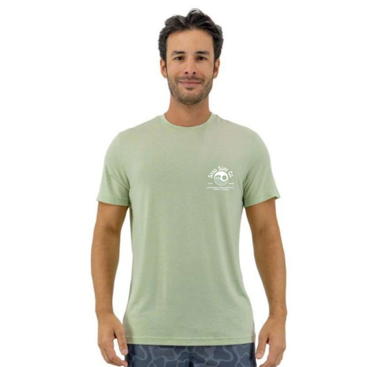 Sand Surf Co. Yin Yang Logo UPF 50 Quin Short Sleeve UV Shirt - Sage