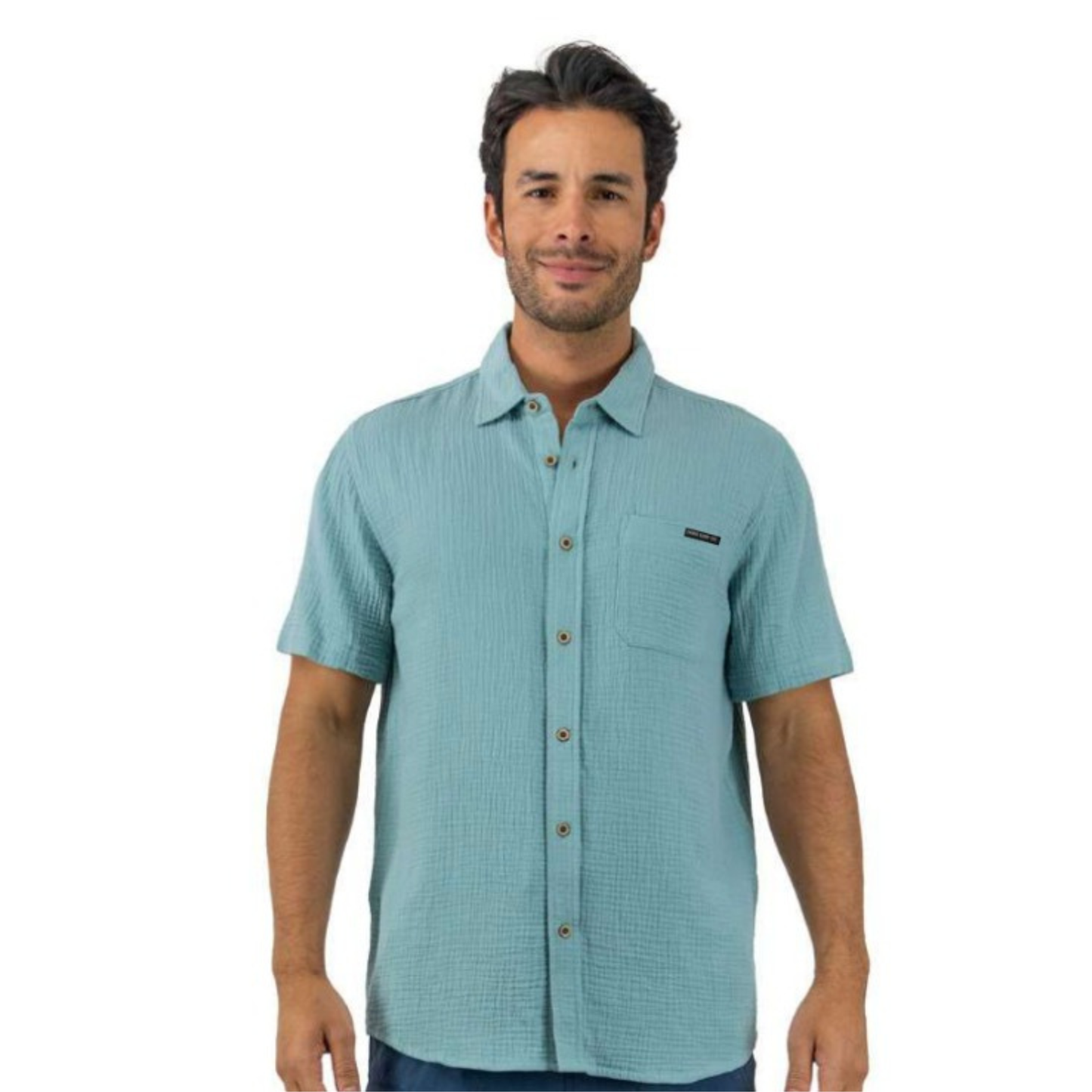 Sand Surf Co. Gleason Gauze Buttonup - Seaglass Green