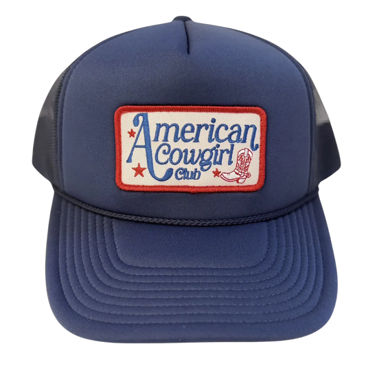 Local Beach American Cowgirl Club Trucker Hat - Navy