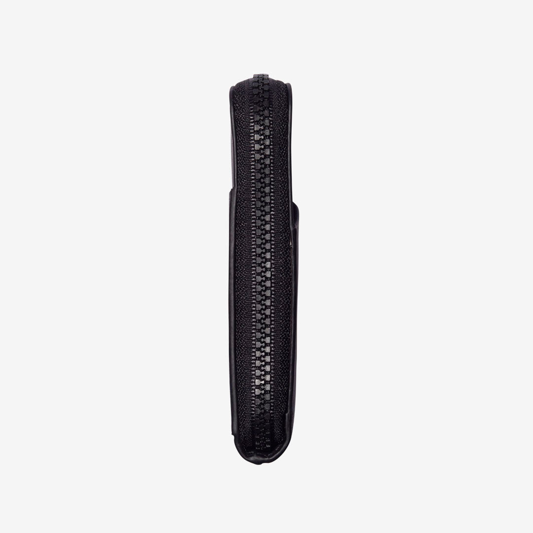 Thread Wallets Black Zipper Wallet