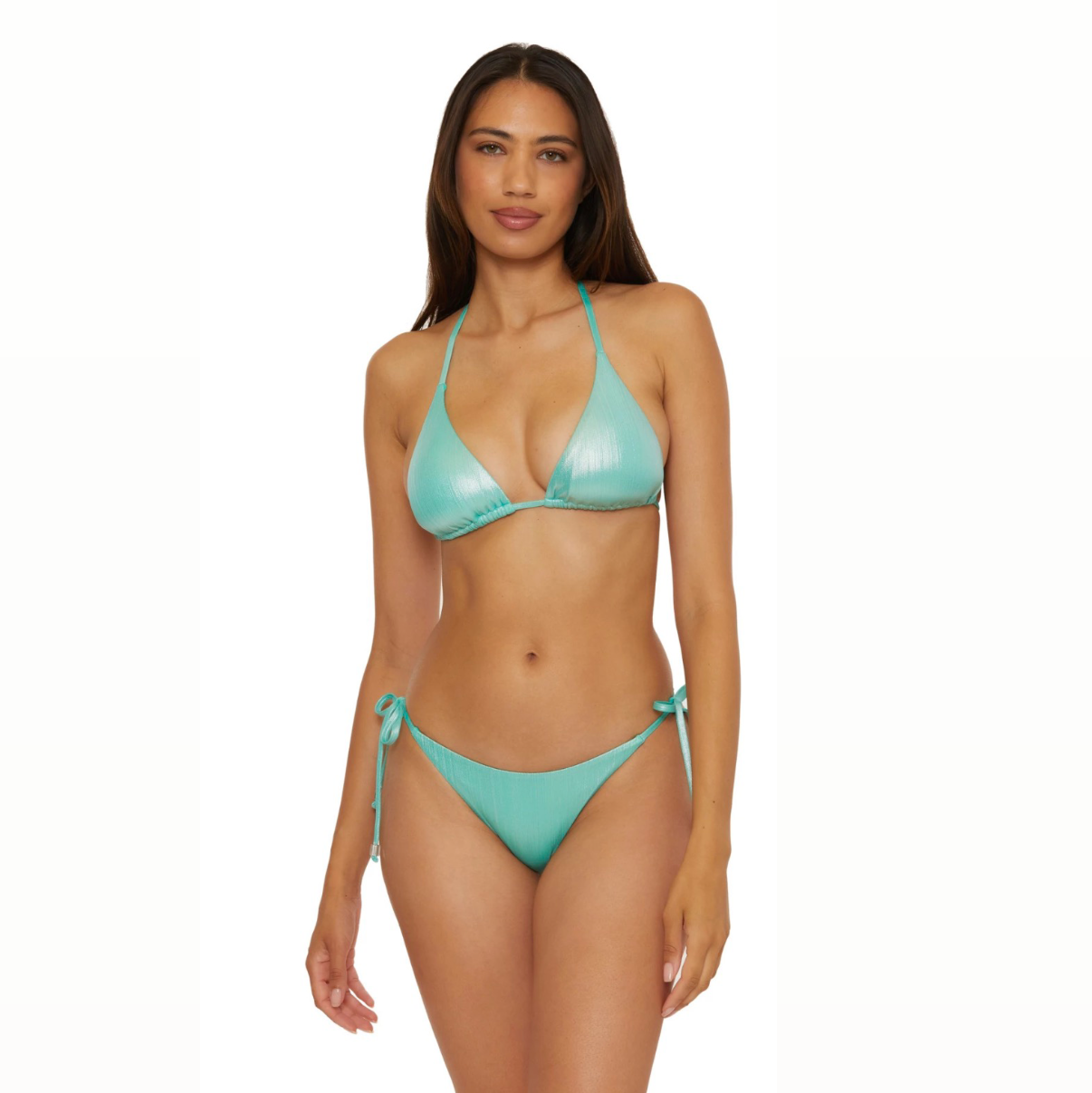 Becca Demi Tie Side Bikini Bottoms - Aqua