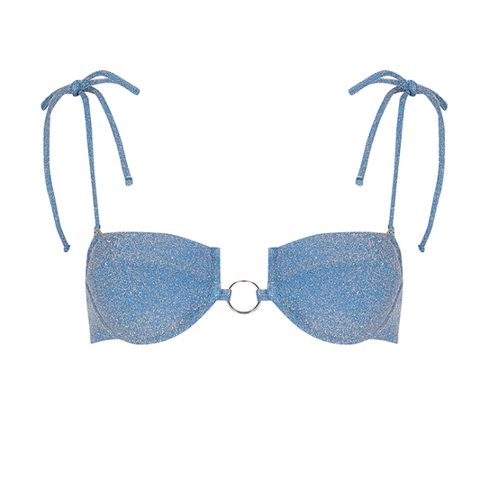 Capittana Kenya Underwire Bikini Top - Blue Shiny