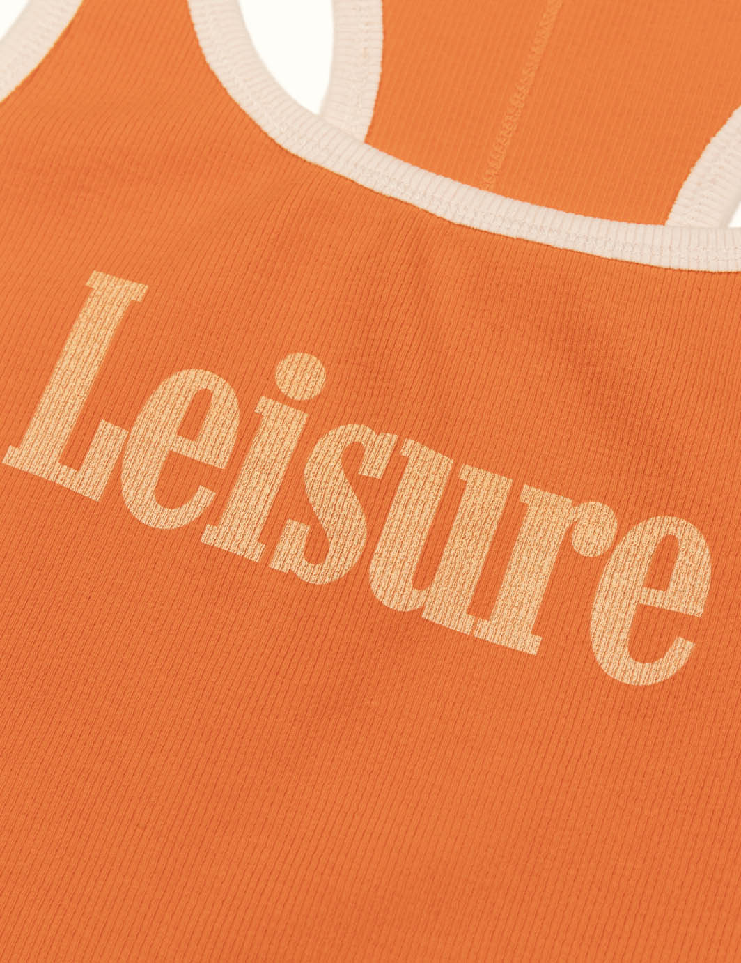 Duvin Leisure Ribbed Tank - Orange