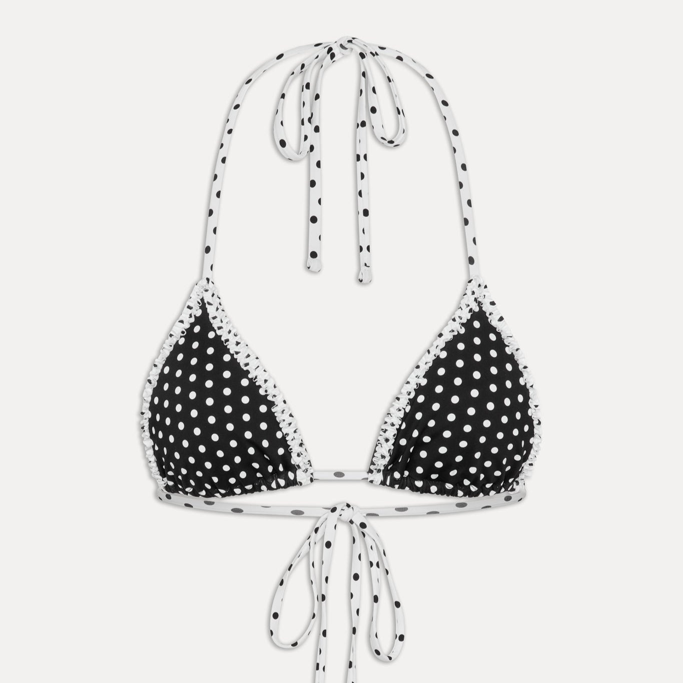 Frankies Bikinis Nick Skimpy Triangle Bikini Top - Classic Polka Dot