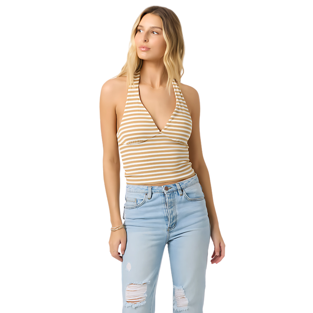 O'Neill Eliza Sleeveless Halter Top - Warm Sand